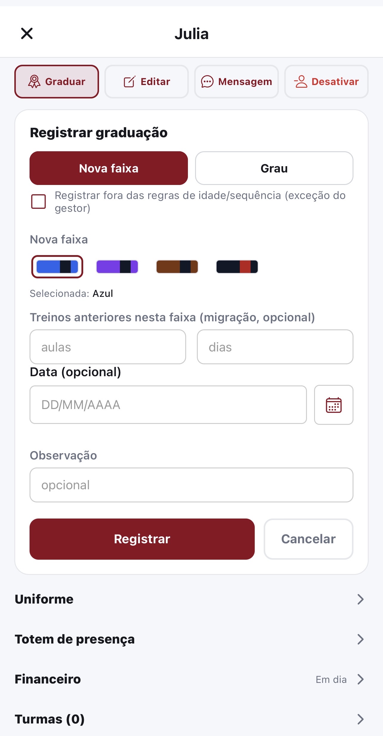 Graduações